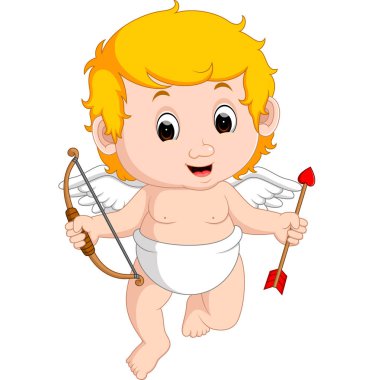 Komik küçük aşk tanrısı çocuk