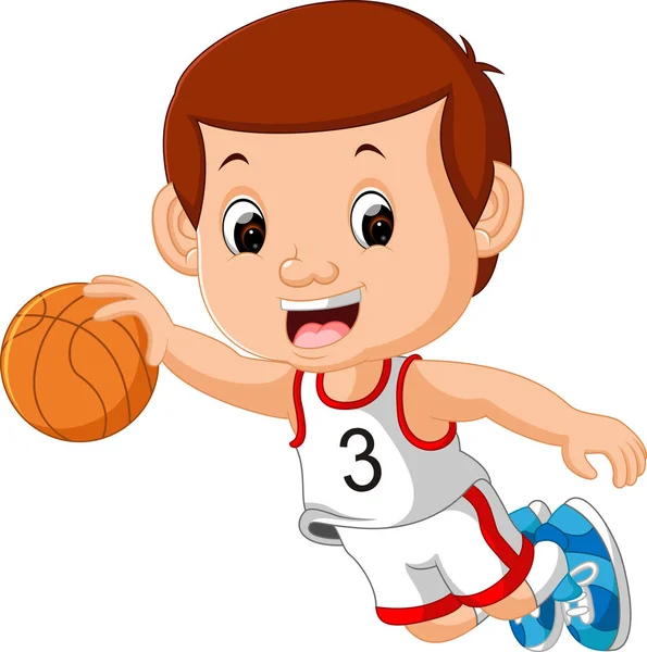 バスケット ボール スポーツ少年 — ストックベクタ