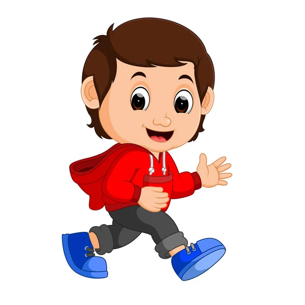 Lindo chico de dibujos animados — Vector de stock