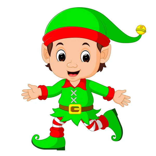 Aranyos elf rajzfilm — Stock Vector