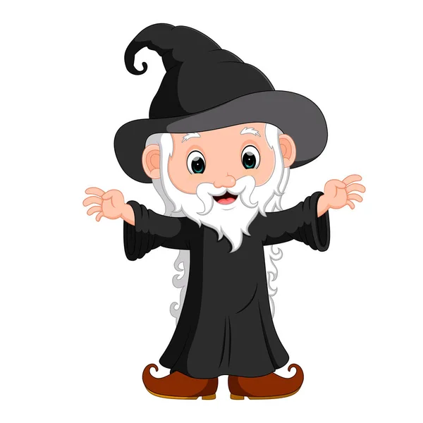 Funny witch cartoon — Stock Vector