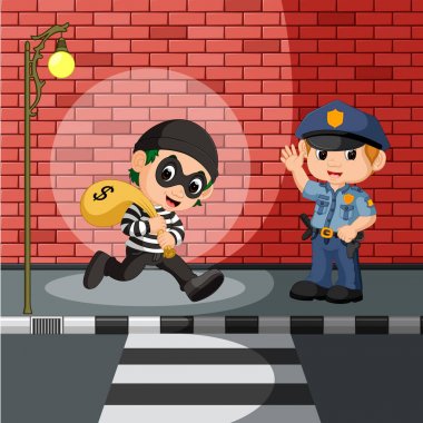 hırsız ve polis çizgi film