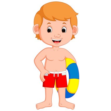 sevimli küçük şişme daireyle çocuklar 