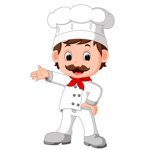  веселый шеф-повар хорошо позирует
