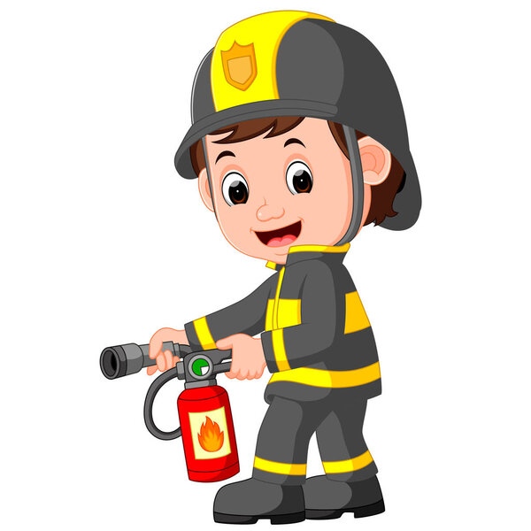 cute firefighter cartoon