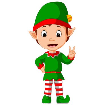 Sevimli Noel elf çizgi film sunma