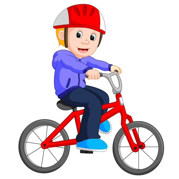  Niño en bicicleta imágenes de stock de arte vectorial