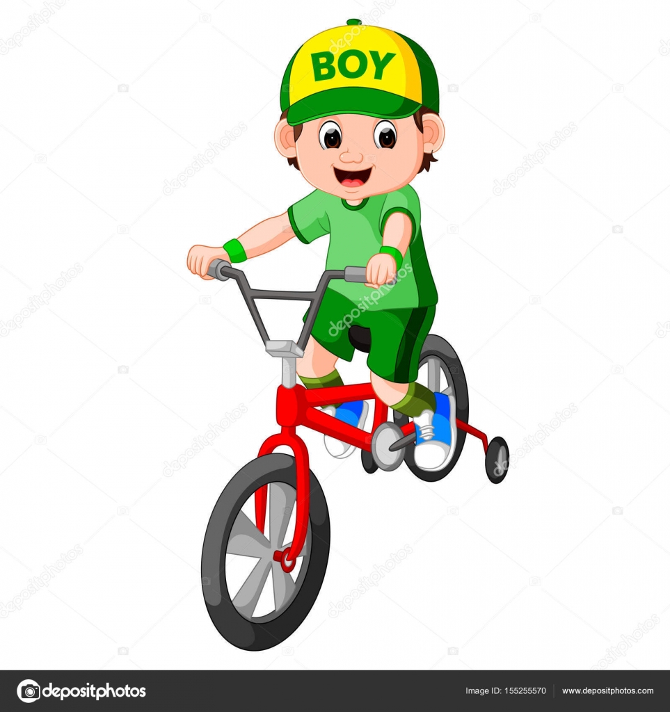 Imágenes Niño Manejando Bicicleta Poco Bicicleta Conducción Del