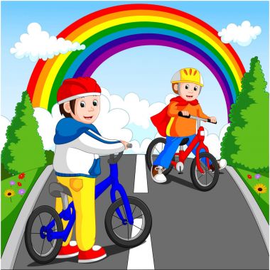 küçük çocuk sürüş Bisiklet