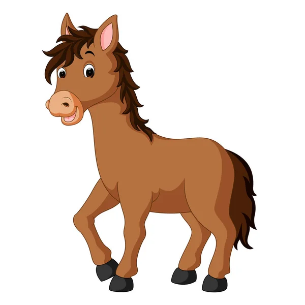 Desenhos animados de cavalo feliz —  Vetores de Stock