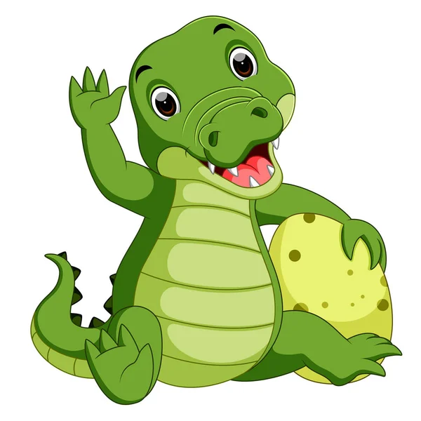 Desenhos animados de crocodilo bonito — Vetor de Stock