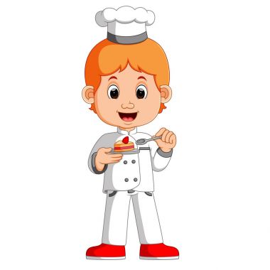 bir tepsi ile bir cupcake tutarak baker