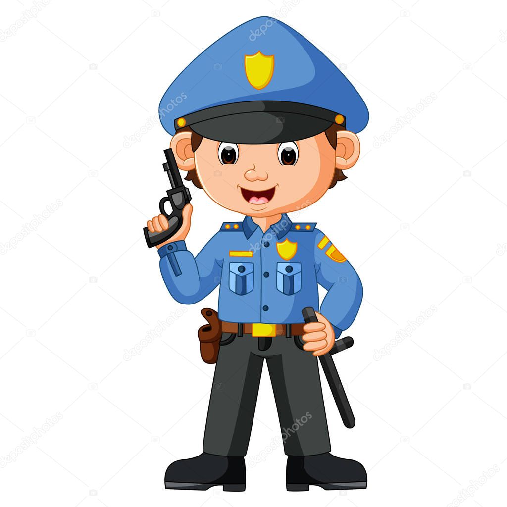 cute policeman cartoon