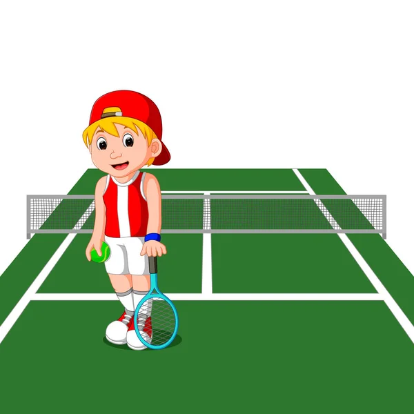 Professionell tennisspelare — Stock vektor