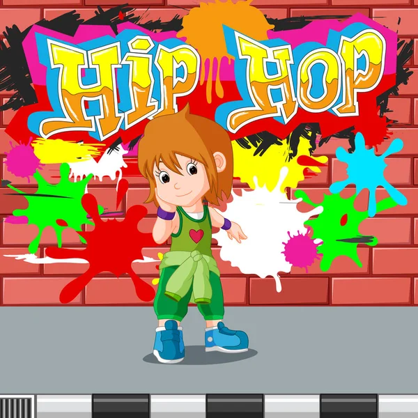 Діти танцюють хіп-хоп — стоковий вектор
