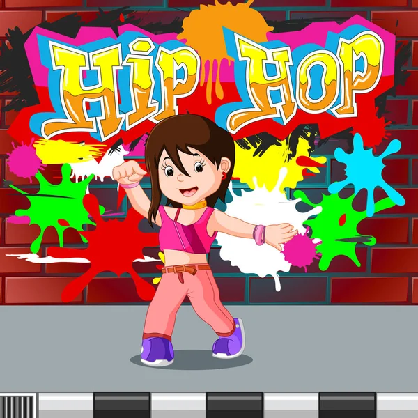 Dzieci taniec hip-hopu — Wektor stockowy