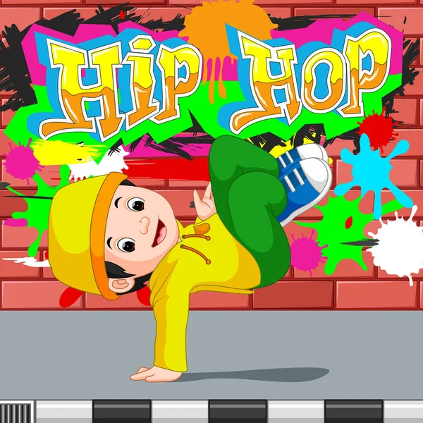 Crianças dançando hip hop —  Vetores de Stock