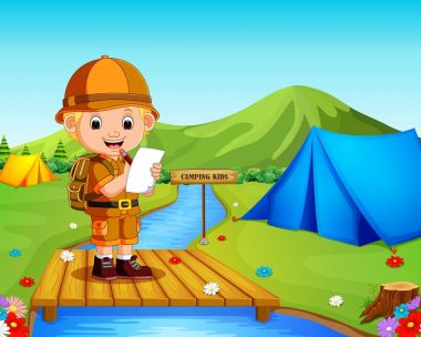 Adam zevk macera tatile Hiking görünümü tropik orman Traveler