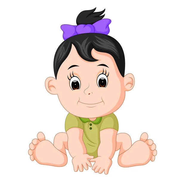 Schattige Cartoon Schattige Baby — Stockvector