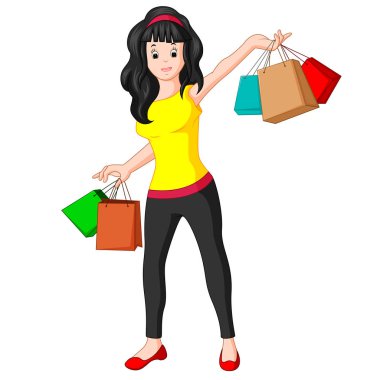 Çantalar güzel shooping kadınla