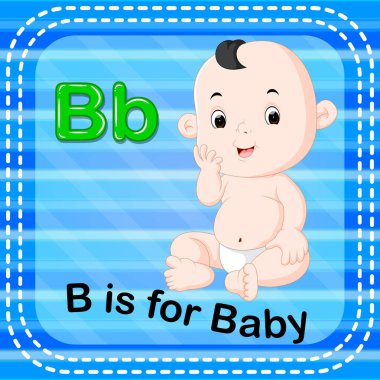 Flashcard B Bebek için harftir