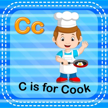 Flashcard harf C için aşçıdır