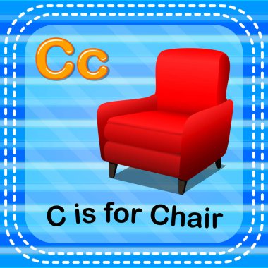 flashcard harfi c için sandalyem
