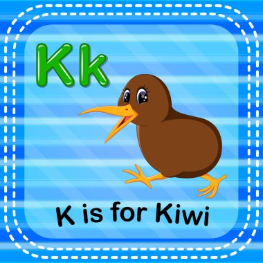 Flashcard K için kivi harftir