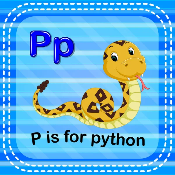 Літера Картки Призначена Python — стоковий вектор