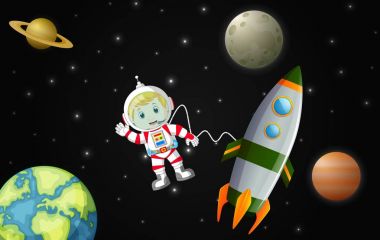 galaksiyi keşfetmek astronotlar