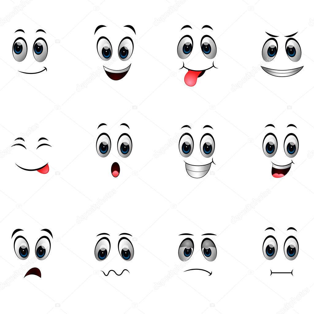 Set of different emoticons