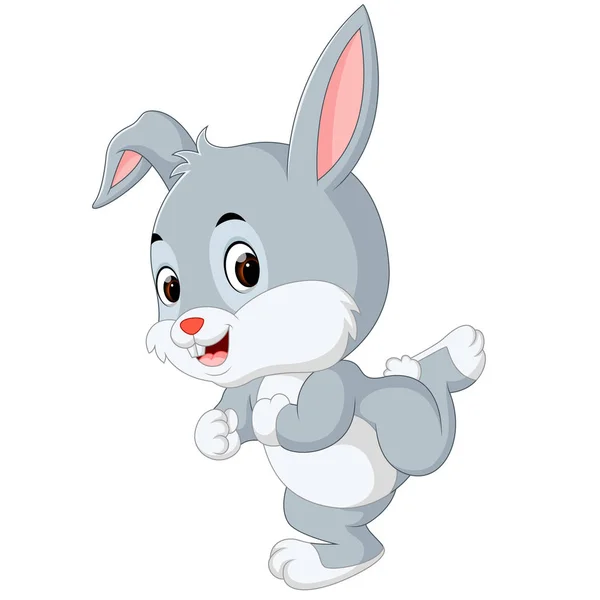 Carino Baby Coniglio Cartone Animato — Vettoriale Stock