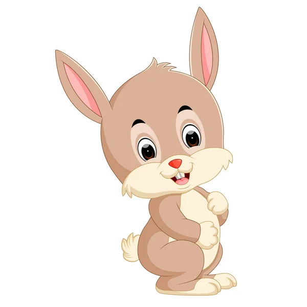 Ilustración Dibujos Animados Lindo Conejo — Vector de stock