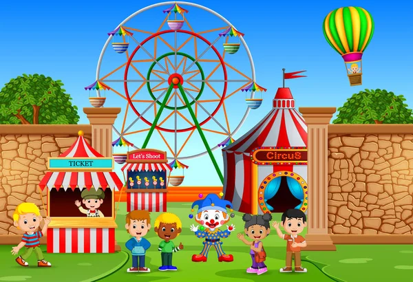 Дитячі Розваги Парку Розваг — стоковий вектор