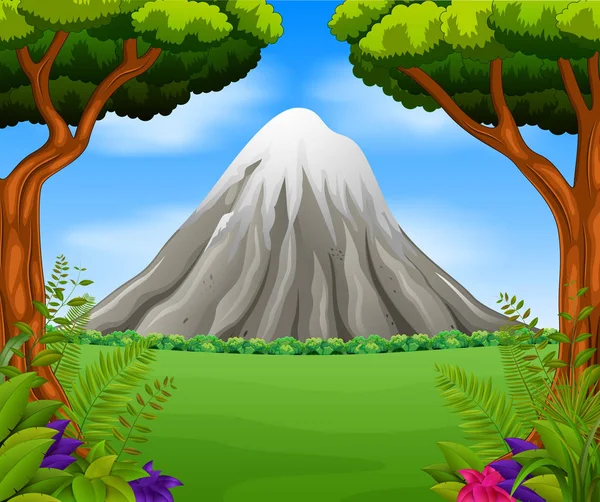 Montagne Béatifique Forêt — Image vectorielle