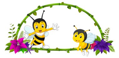 çerçeve bambu ve arı