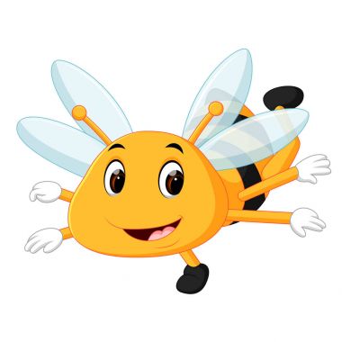 Beyaz arka planda bal arısı