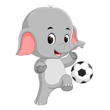 komik fil oynarken futbol çizgi film