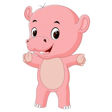 Cartoo şirin bebek hippo