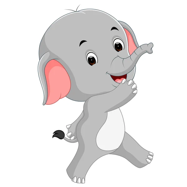 Lindo Bebé Elefante Dibujos Animados — Vector de stock