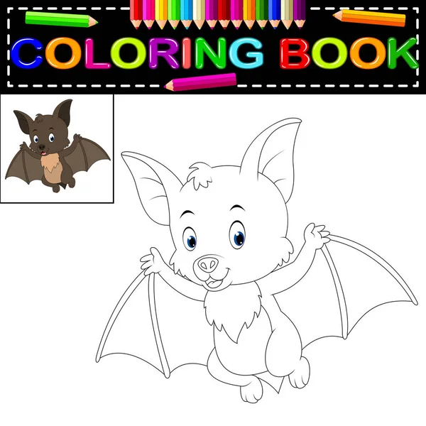Kolorowanka Cute Bat — Wektor stockowy