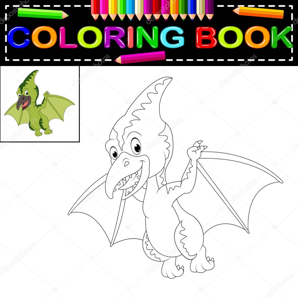 Cute dinosaur coloring book