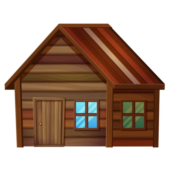 Wooden House Bad Condition — Stock Vector