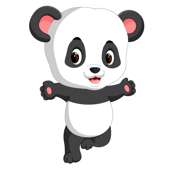Lindo Bebé Panda Dibujos Animados — Vector de stock
