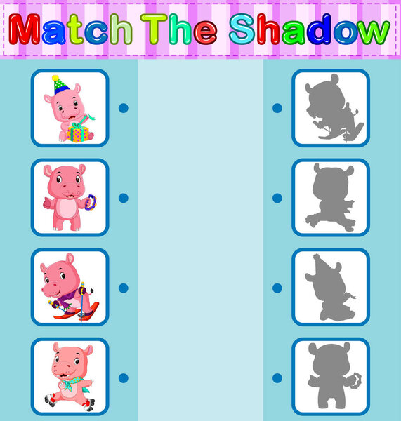 Найти правильную тень бегемота
