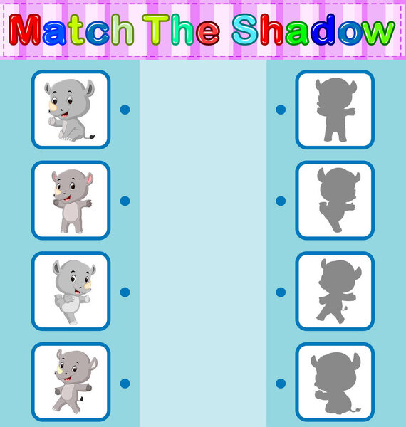 Найти правильную тень носорога
