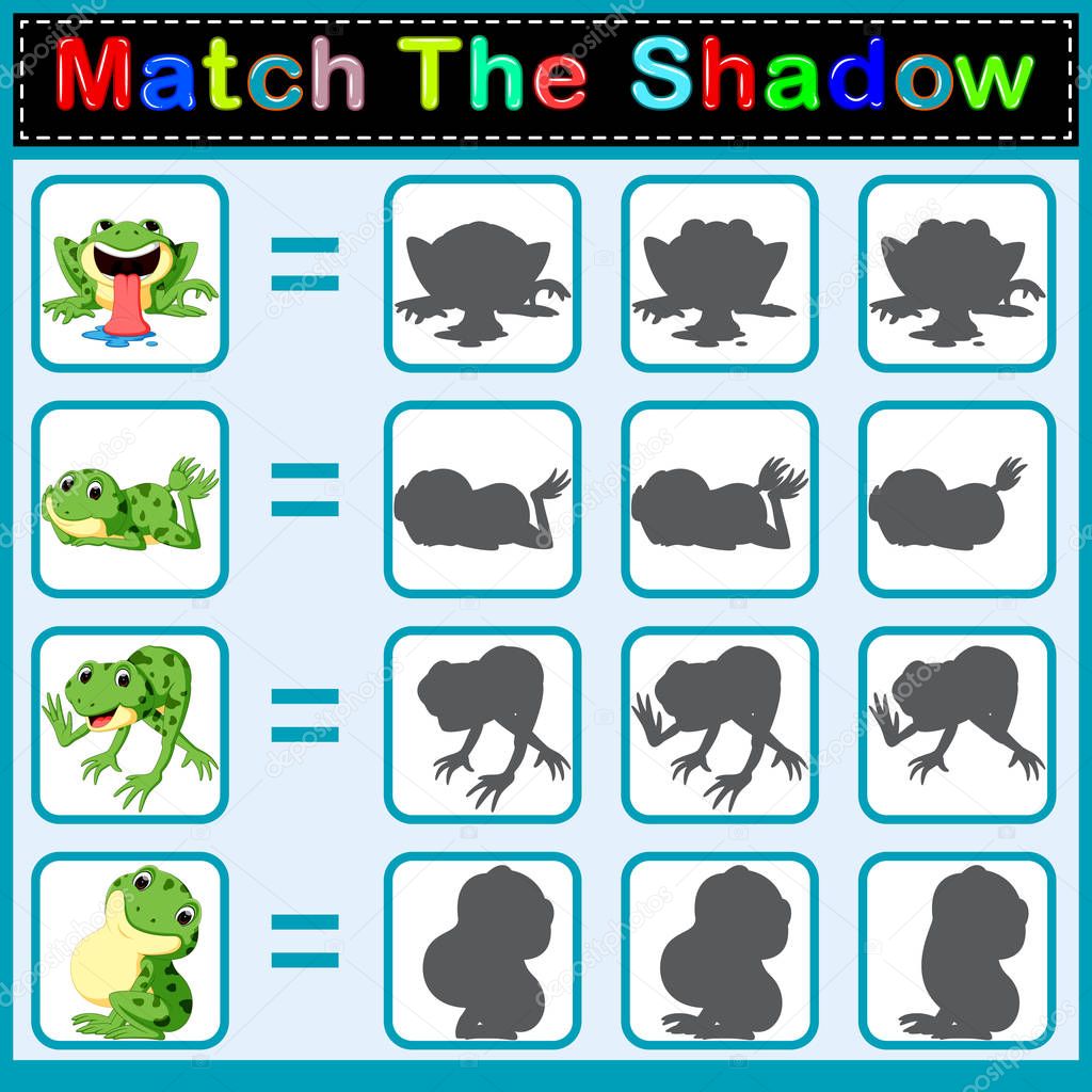 Find the correct shadow of the frog