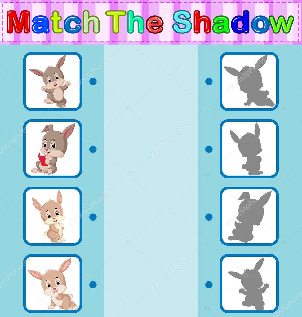 Find the correct shadow of the rabbit