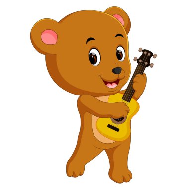 Gitar çalan sevimli ayı.