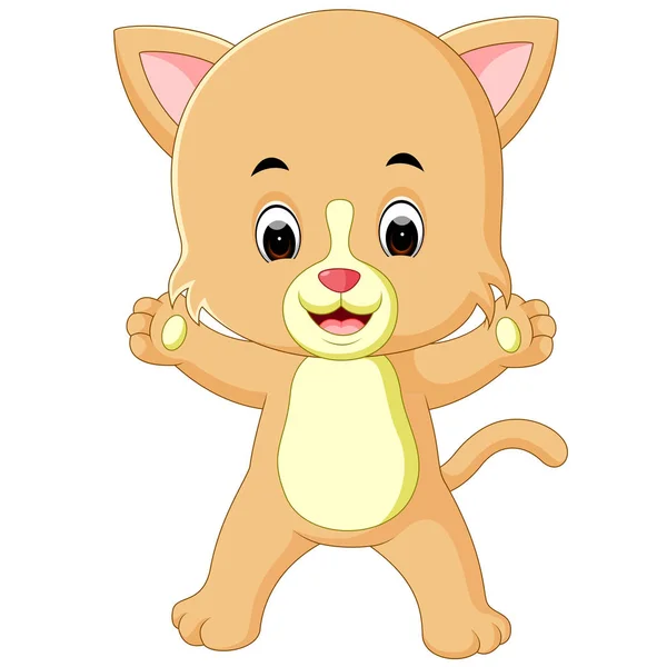 かわいい猫が面白い漫画 — ストックベクタ